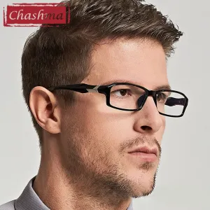 Chashma Men's Full Rim Rectangle Tr 90 Titanium Sport Eyeglasses 6059