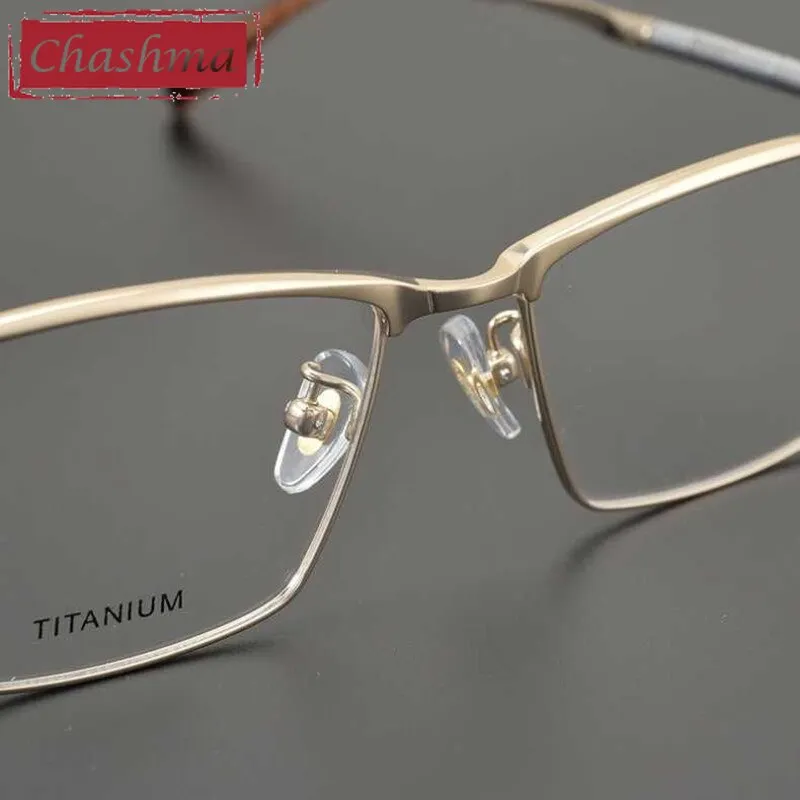 Chashma Men's Full Rim Square Spring Hinge Titanium Eyeglasses 6119