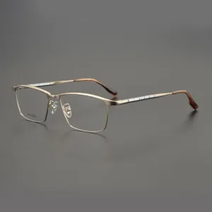 Chashma Men's Full Rim Square Spring Hinge Titanium Eyeglasses 6119