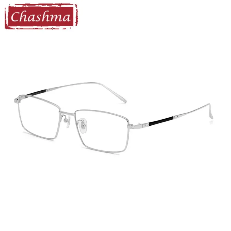 Chashma Men's Full Rim Square Titanium Eyeglasses 1045