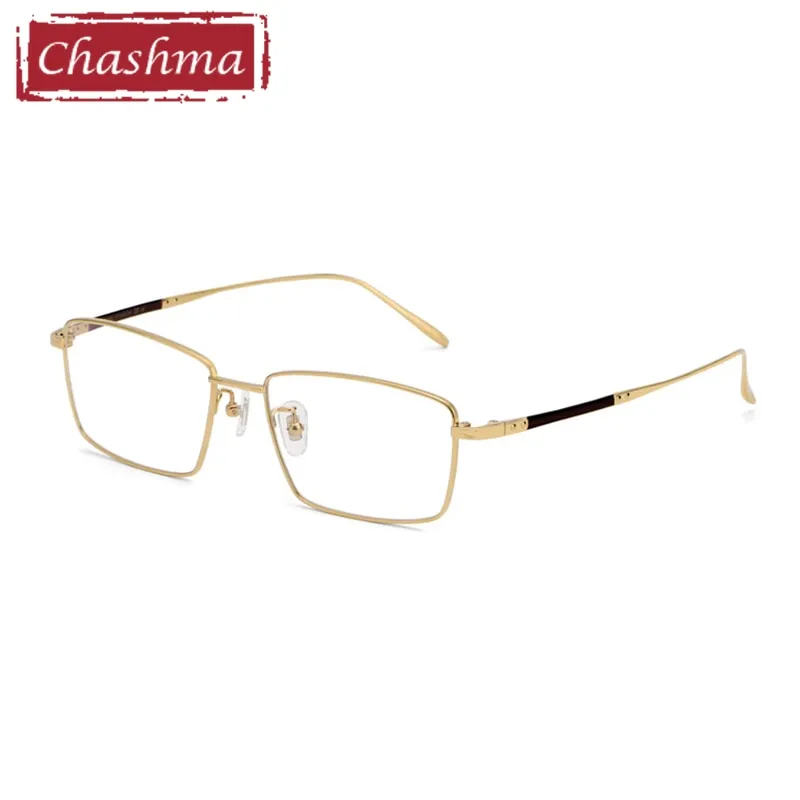 Chashma Men's Full Rim Square Titanium Eyeglasses 1045