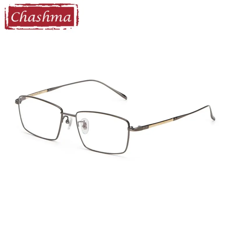 Chashma Men's Full Rim Square Titanium Eyeglasses 1045