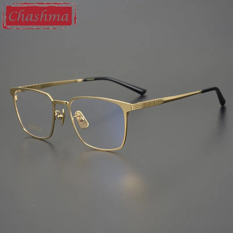 Chashma Men's Full Rim Square Titanium Eyeglasses 91064