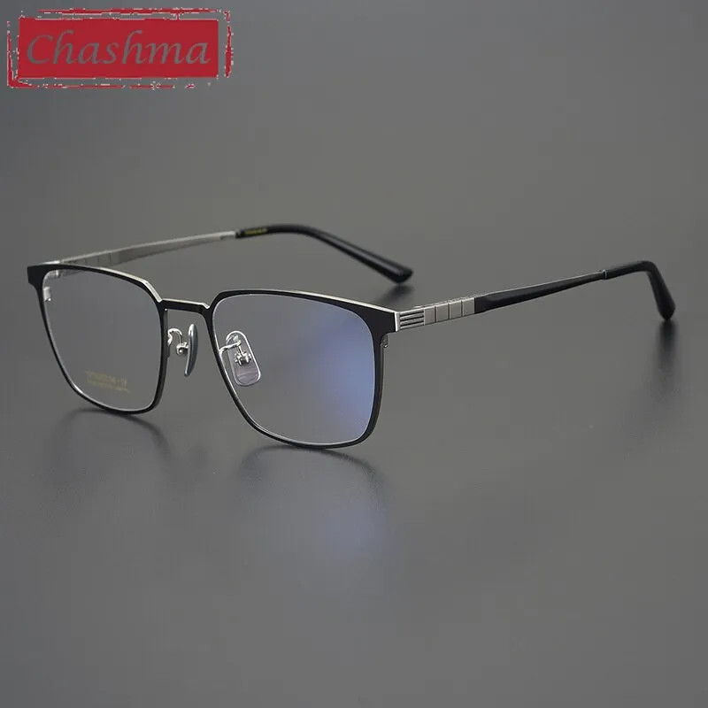 Chashma Men's Full Rim Square Titanium Eyeglasses 91064