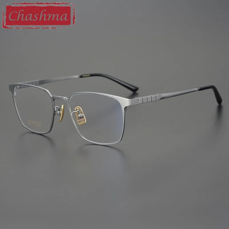 Chashma Men's Full Rim Square Titanium Eyeglasses 91064