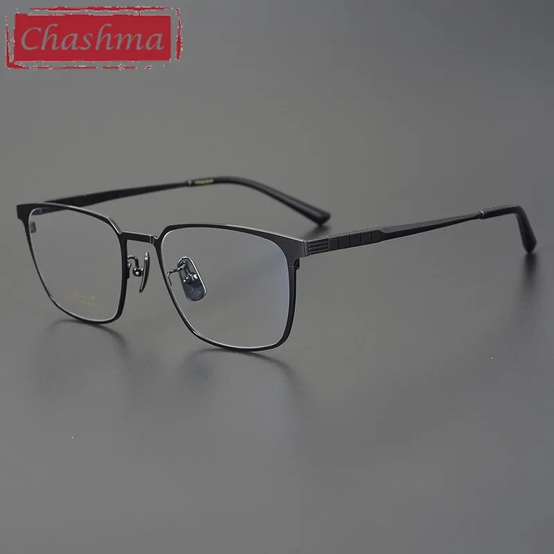 Chashma Men's Full Rim Square Titanium Eyeglasses 91064