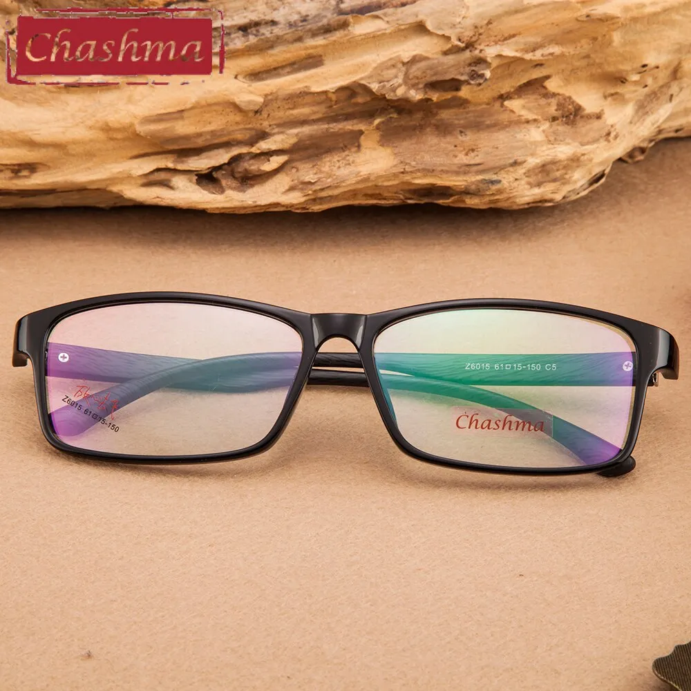 Chashma Men's Full Rim Square Tr 90 Eyeglasses 6015