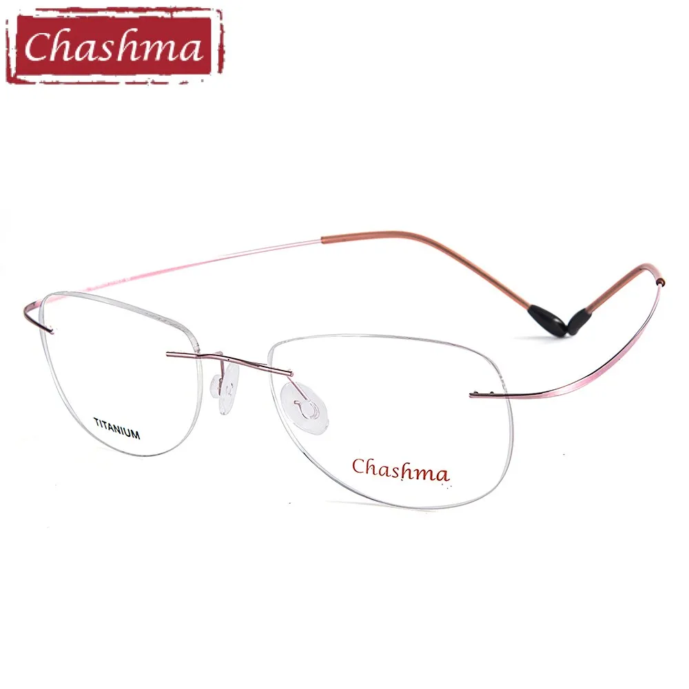 Chashma Men's Rimless Square Titanium Eyeglasses 6009
