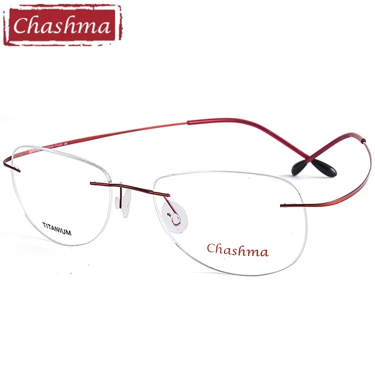 Chashma Men's Rimless Square Titanium Eyeglasses 6009