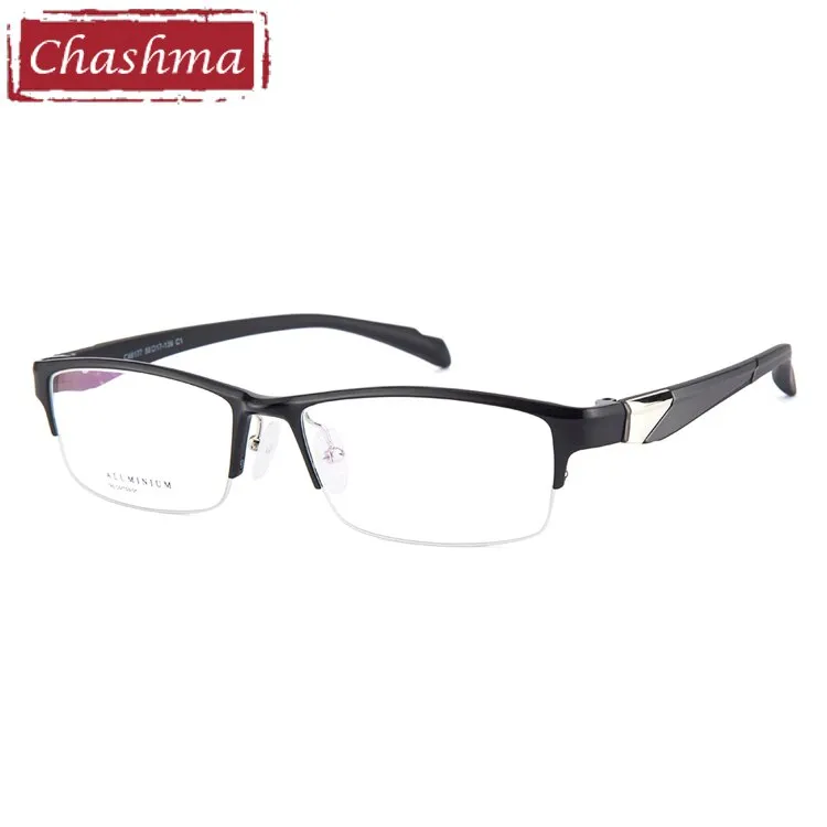 Chashma Men's Semi Rim Wide Square Alloy Eyeglasses 6177