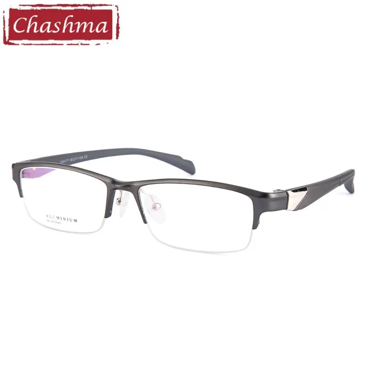 Chashma Men's Semi Rim Wide Square Alloy Eyeglasses 6177