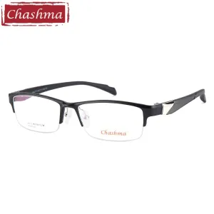 Chashma Men's Semi Rim Wide Square Alloy Eyeglasses 6177