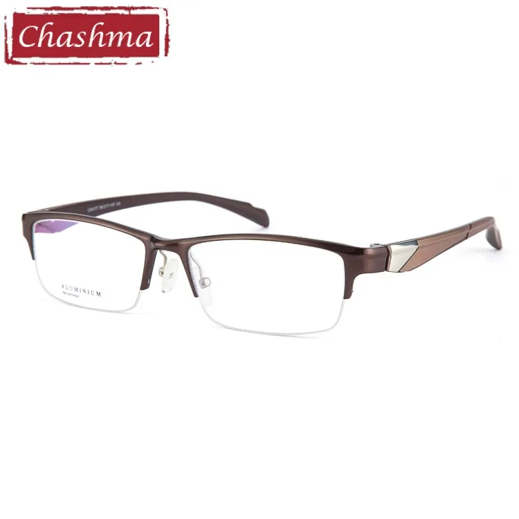 Chashma Men's Semi Rim Wide Square Alloy Eyeglasses 6177