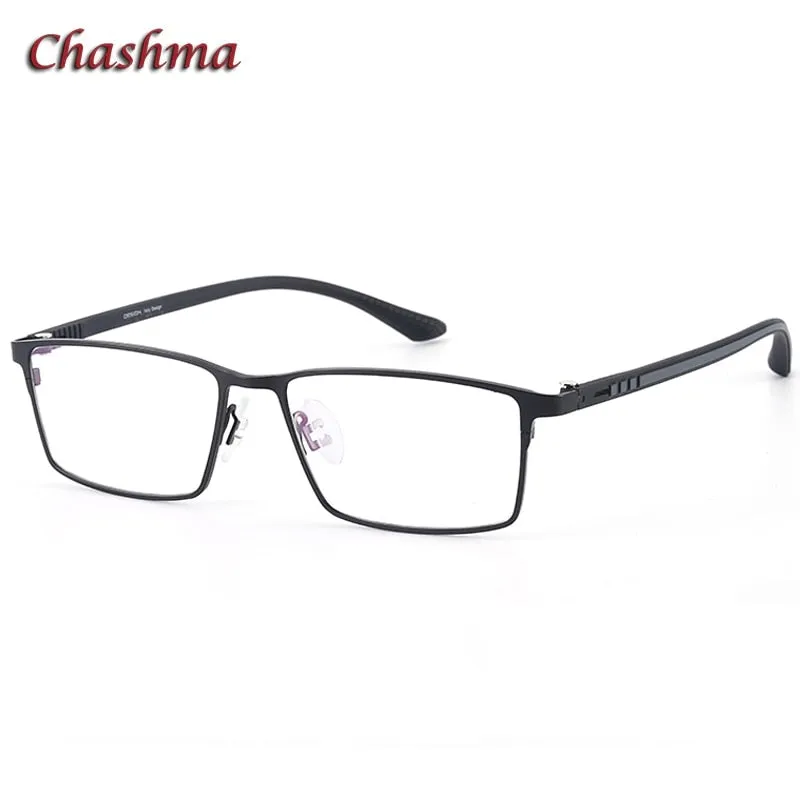 Chashma Ochki Men's Full Rim Square Alloy Eyeglasses 9386