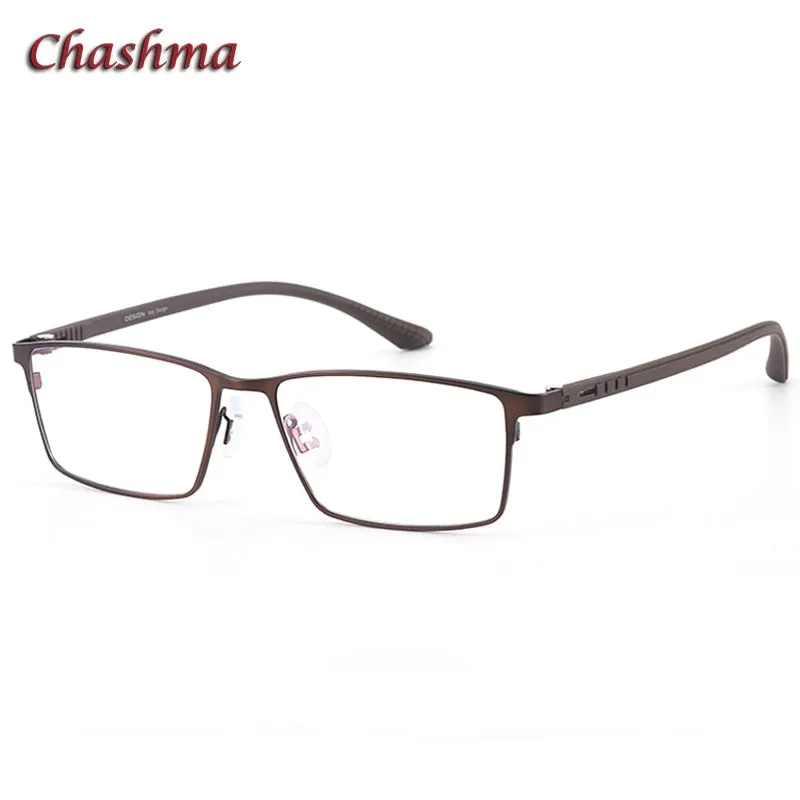 Chashma Ochki Men's Full Rim Square Alloy Eyeglasses 9386