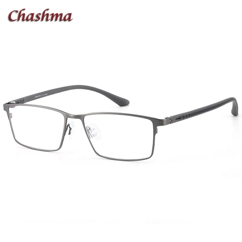 Chashma Ochki Men's Full Rim Square Alloy Eyeglasses 9386
