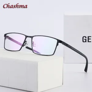 Chashma Ochki Men's Full Rim Square Alloy Eyeglasses 9386