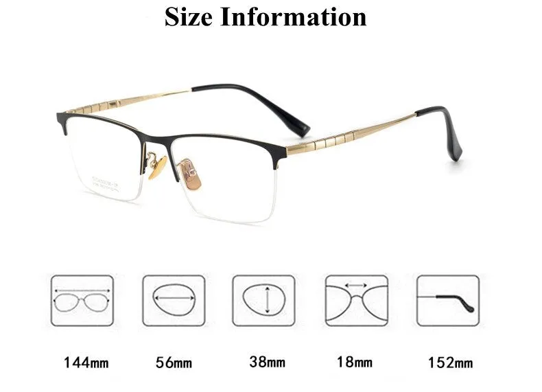 Chashma Ochki Men's Full Rim Square Titanium Eyeglasses 91036