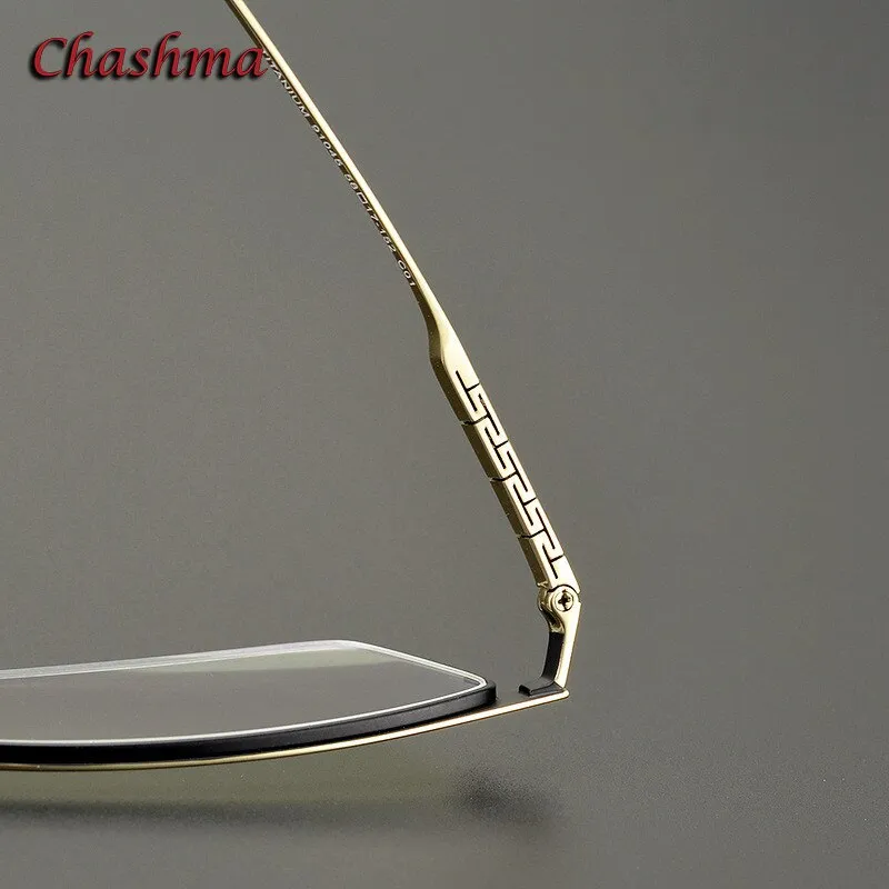 Chashma Ochki Men's Full Rim Square Titanium Eyeglasses 91036