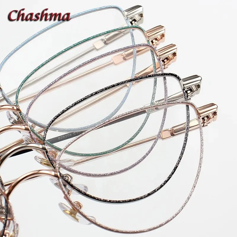 Chashma Ochki Women's Full Rim Cat Eye Stainless Steel Eyeglasses 26208