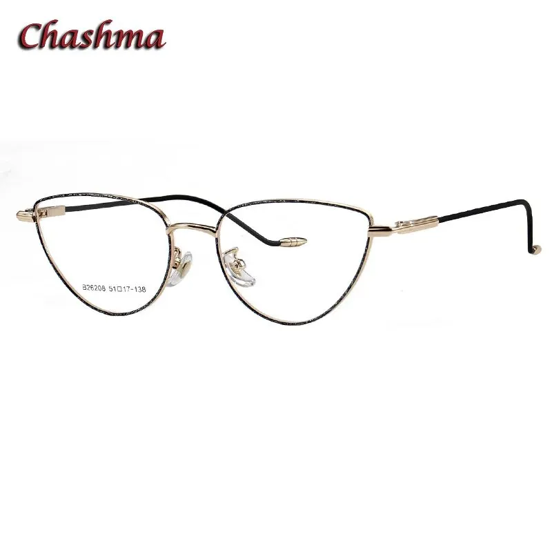 Chashma Ochki Women's Full Rim Cat Eye Stainless Steel Eyeglasses 26208