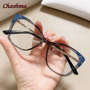 Chashma Ochki Women's Full Rim Cat Eye Tr 90 Titanium Eyelgasses 7572