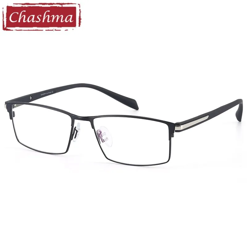 Chashma Ottica Men's Full Rim Large Square Titanium Eyeglasses 9282