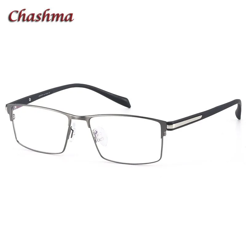 Chashma Ottica Men's Full Rim Large Square Titanium Eyeglasses 9282