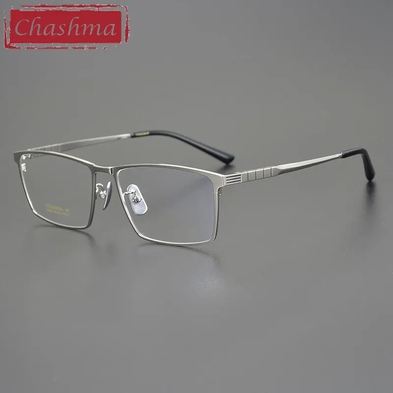 Chashma Ottica Men's Full Rim Square Titanium Eyeglasses Dj066