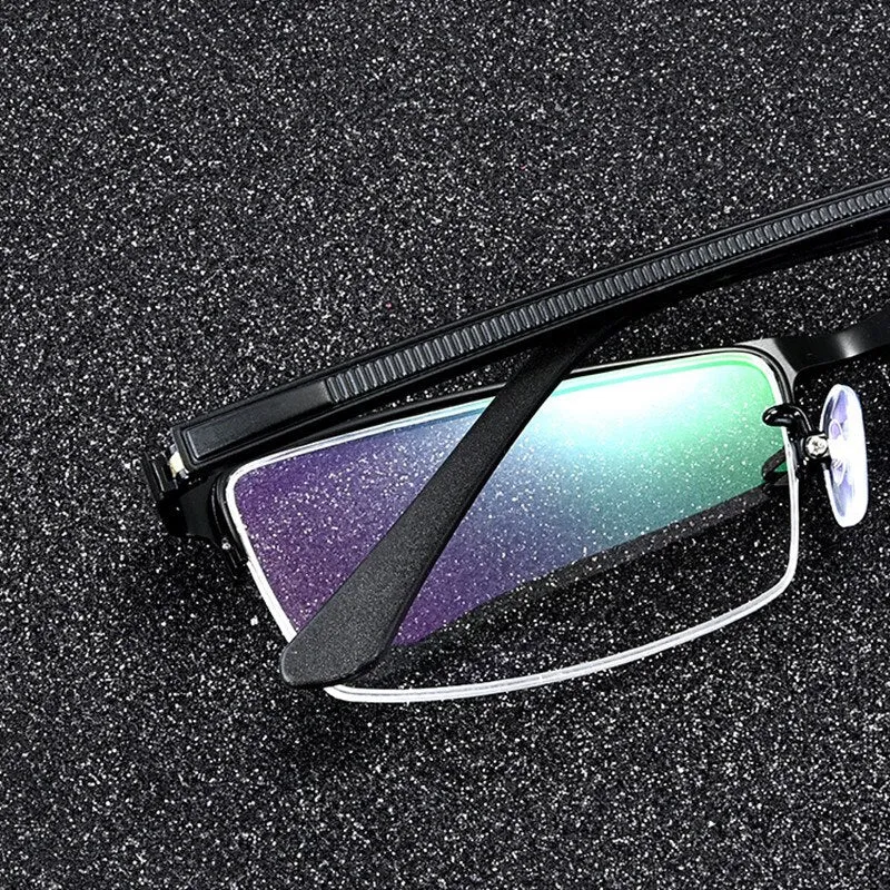 Chashma Ottica Men's Semi Rim Square Tr 90 Alloy Eyeglasses 927