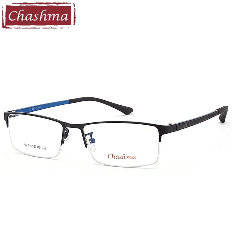 Chashma Ottica Men's Semi Rim Square Tr 90 Alloy Eyeglasses 927