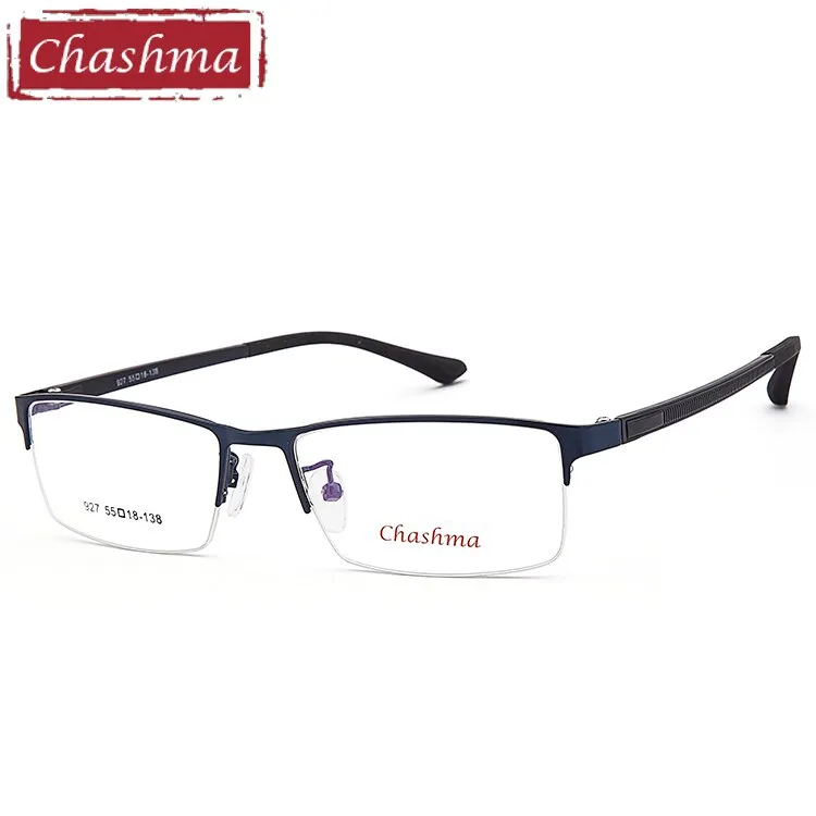 Chashma Ottica Men's Semi Rim Square Tr 90 Alloy Eyeglasses 927