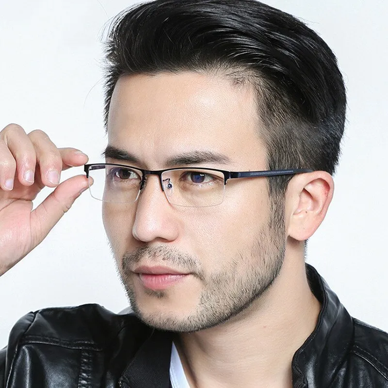 Chashma Ottica Men's Semi Rim Square Tr 90 Alloy Eyeglasses 927