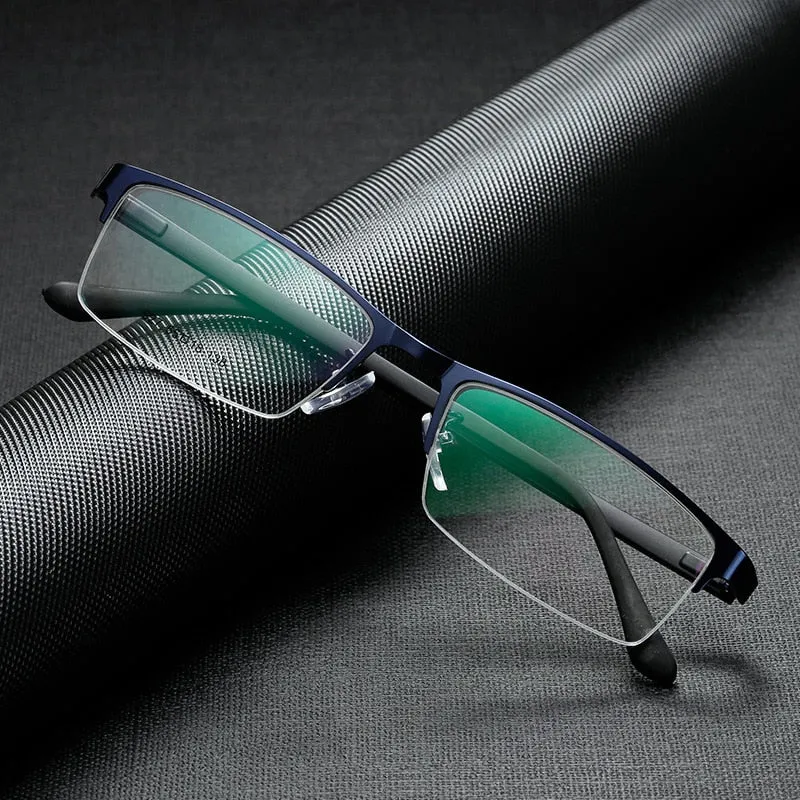 Chashma Ottica Men's Semi Rim Square Tr 90 Alloy Eyeglasses 927