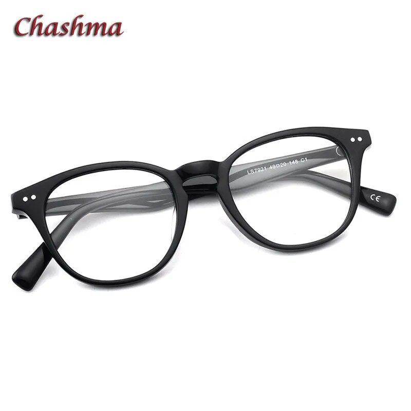 Chashma Ottica Unisex Full Rim Round Square Acetate Eyeglasses 7921