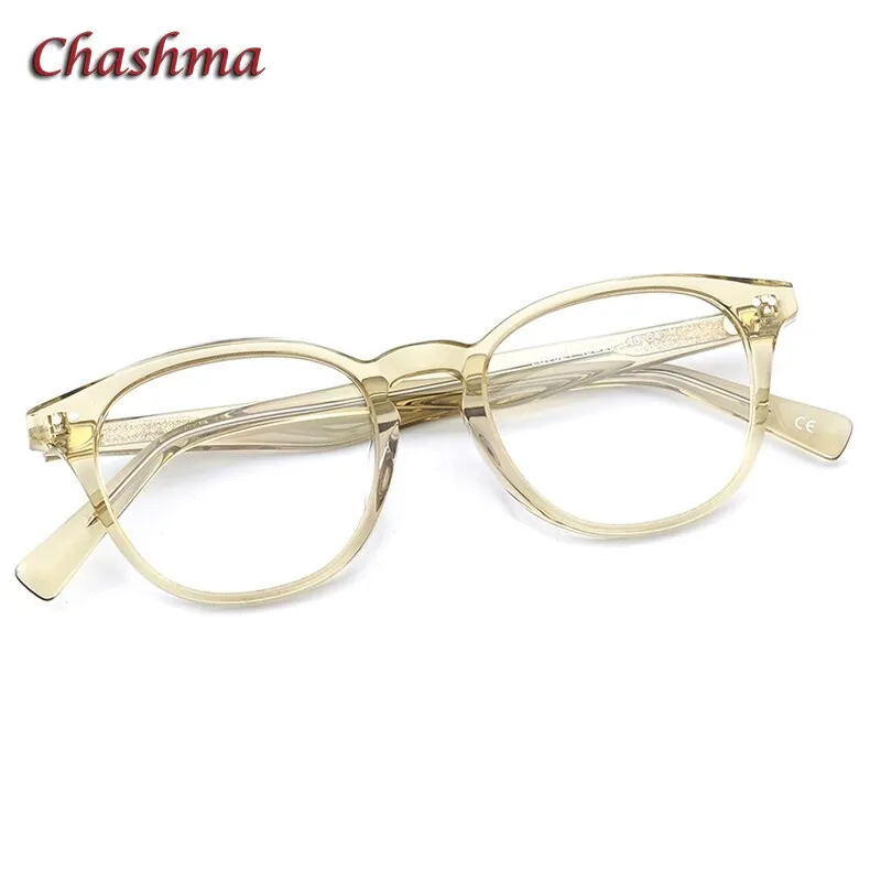 Chashma Ottica Unisex Full Rim Round Square Acetate Eyeglasses 7921