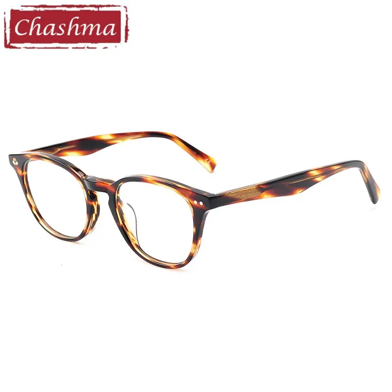 Chashma Ottica Unisex Full Rim Round Square Acetate Eyeglasses 7921