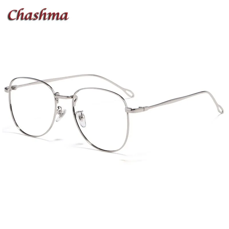 Chashma Ottica Unisex Full Rim Round Square Stainless Steel Eyeglasses