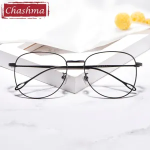 Chashma Ottica Unisex Full Rim Round Square Stainless Steel Eyeglasses