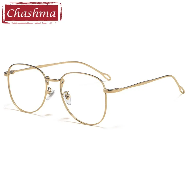 Chashma Ottica Unisex Full Rim Round Square Stainless Steel Eyeglasses