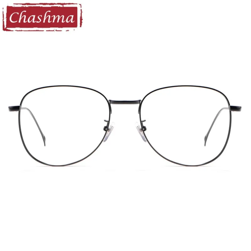Chashma Ottica Unisex Full Rim Round Square Stainless Steel Eyeglasses