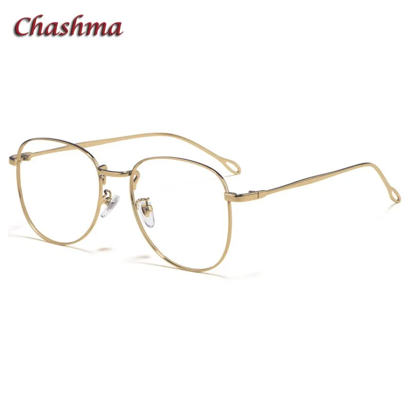 Chashma Ottica Unisex Full Rim Round Square Stainless Steel Eyeglasses