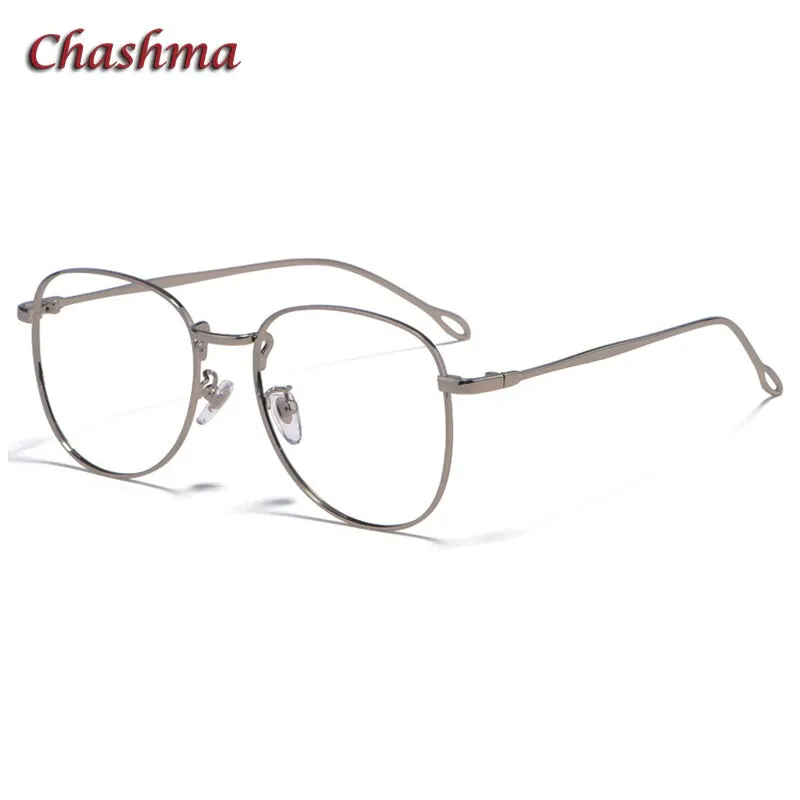 Chashma Ottica Unisex Full Rim Round Square Stainless Steel Eyeglasses