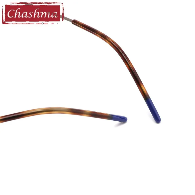 Chashma Ottica Unisex Rimless Rounded Square Cat Eye Titanium Eyeglasses 9016