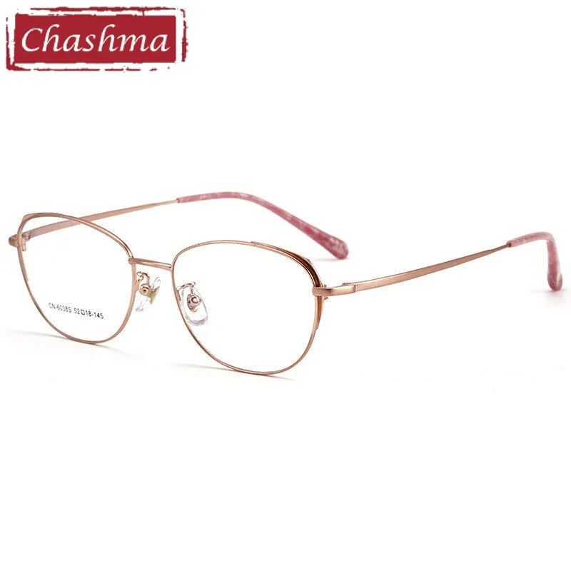 Chashma Ottica Women's Full Rim Round Square Stainless Steel Eyeglasses 835