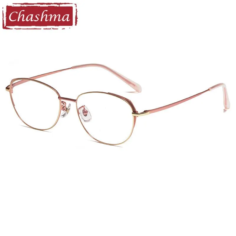 Chashma Ottica Women's Full Rim Round Square Stainless Steel Eyeglasses 835