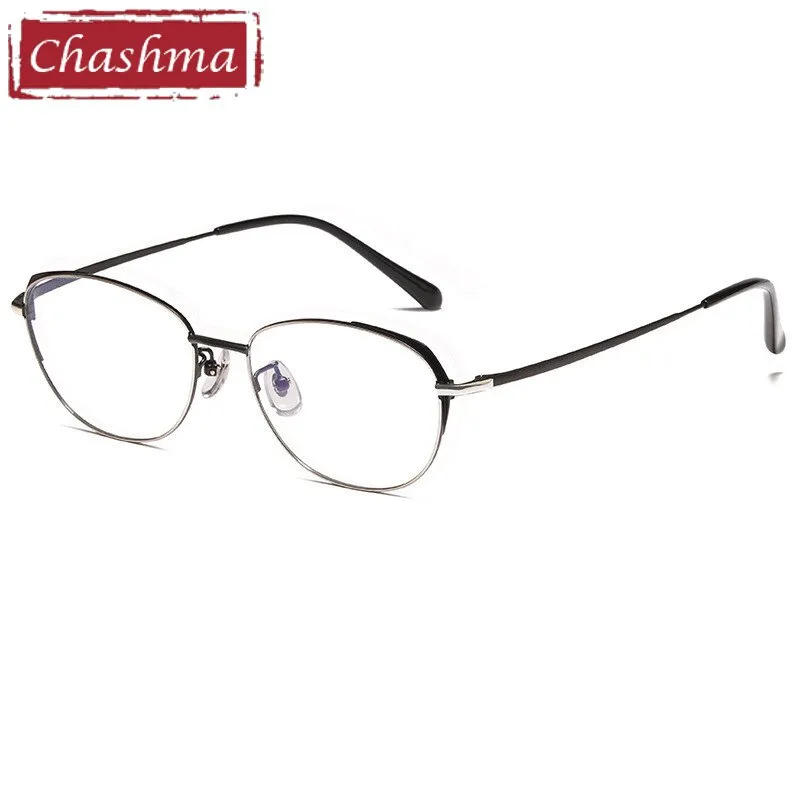 Chashma Ottica Women's Full Rim Round Square Stainless Steel Eyeglasses 835