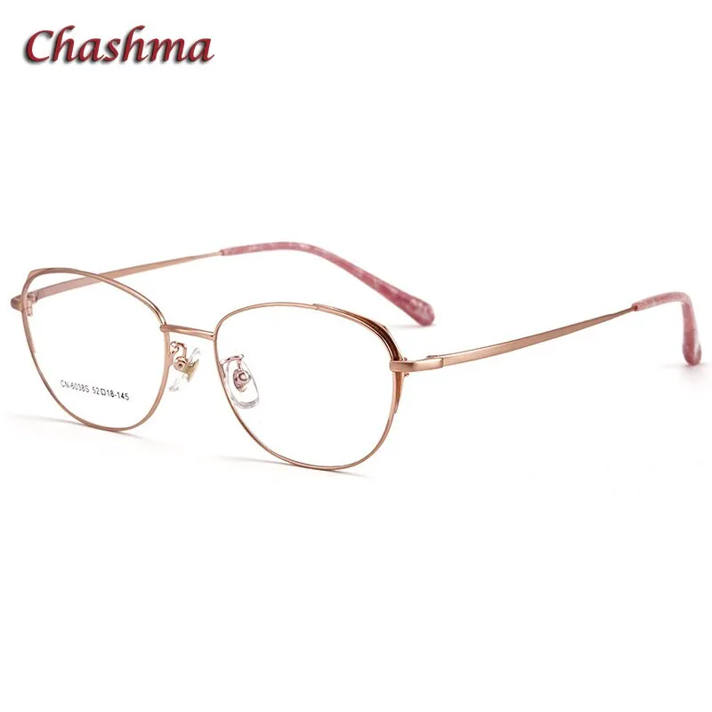 Chashma Ottica Women's Full Rim Round Square Stainless Steel Eyeglasses 835