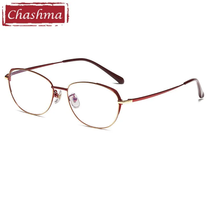 Chashma Ottica Women's Full Rim Round Square Stainless Steel Eyeglasses 835