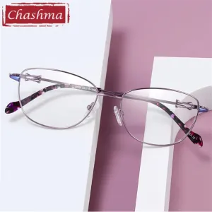 Chashma Ottica Women's Full Rim Square Cat Eye Titanium Eyeglasses 8104